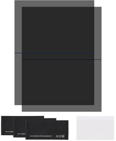 sourcing map Polarisierte Folie, 26,7 cm selbstklebende polarisierte Blätter, linearer Polarisationsfilter mit Reinigungsset, Schaber für LCD-Bildschirm-Reparatur, Physik, Bildung, 0 Grad, 2 Stück