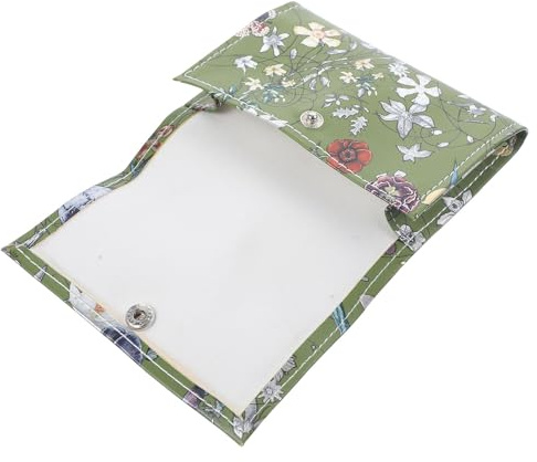 Healvian Bolsa Organizadora de Bolsos Portátil de Pu Verde Diseño Sencillo y Textura Fina para Almacenamiento Fácil de Estuches y Medicamentos