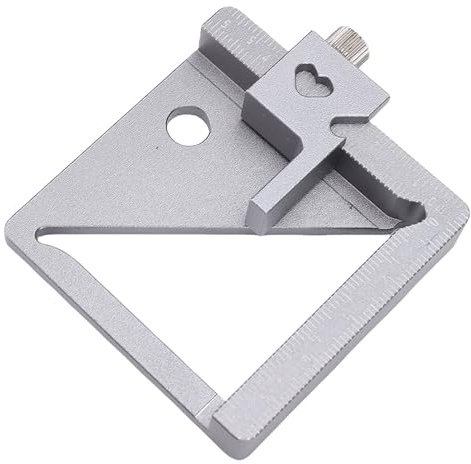 ViaGasaFamido Woodworking Measuring Ruler, Aluminum Alloy Multi Function Tool for Height Width Diameter and Angle Marking with 45 90 Line Drawing for Furniture Assembly and Craft Projects