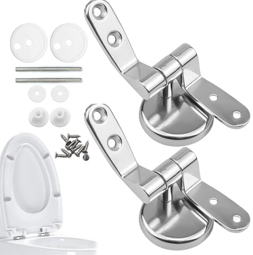 WC Sitz Scharniere Ersatzteile, Scharniere Für Toilettendeckel Mit Absenkautomatik, Verstellbare Metallscharniere Für Rostfreies WC-Sitzscharnier, Reparaturteilen Befestigungs-Set Für Toilettensitze