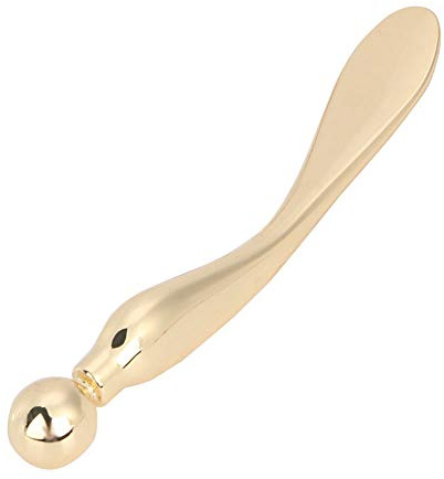 Dioche Palo de Masaje para Ojos de Aleación de Zinc, Mini Masajeador Portátil de Crema para Ojos con 2 Extremos para Microcirculación de y Aplicación de Crema
