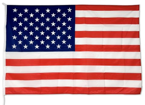Bandiera USA 100x70 cm - Tessuto Nautico Resistente e Colori Brillanti. Bandiera degli USA ideale per esterno e interno