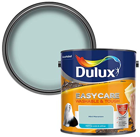 Dulux 403201 Easycare Washable & Tough Matt Emulsion Paint For Walls And Ceilings - Mint Macaroon 2.5L