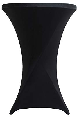 Stehtischhusse Stretchhussen,Tischhusse Stehtische Hussen Dekoration für Cocktail Party Hochzeit Bankett (80-85CM, Schwarz)