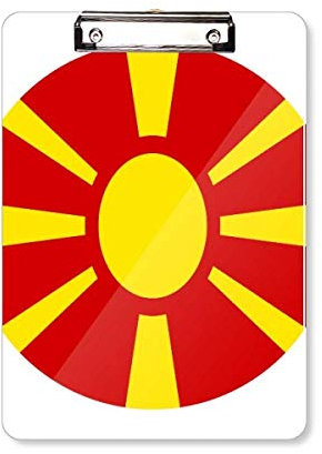 Mazedonien Europa National Emblem Klemmbrett Ordner Schreibblock Trägerplatte A4