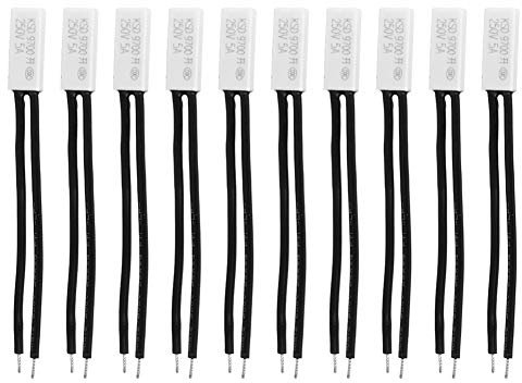 Fafeicy KSD9700 Sonda in plastica per protezione termica con interruttore di controllo della temperatura normalmente aperto(75℃), Interruttore Di Controllo