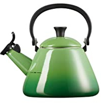 Le Creuset Kone Wasserkessel mit Pfeife, Emaillierter Stahl, 1,6 L, Bamboo, 40101024080000