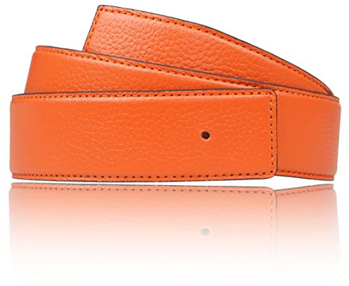 Erdi Ünver H Gürtel passend zur H Gürtelschanlle ohne Schnalle in 32mm (90 cm, Orange)