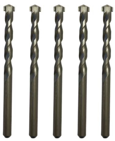 13mm x 150mm TCT Tipped Masonry Drill Bits (Pack Of 5) For Concrete Brick Porcelain Ceramic Tile Plastic Wood