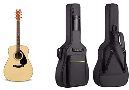 Yamaha F310 Westerngitarre natur - Hochwertige Dreadnought-Akustikgitarre & CAHAYA Gitarrentasche Akustikgitarre Gig Bag Guitar Case wasserdicht gepolsterte Gitarre Rucksack Verdickte Gitarrentasche