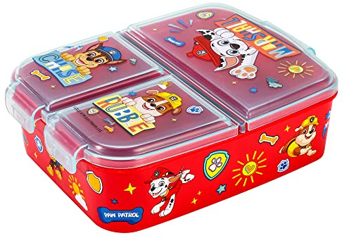 Zawadi Global Paw Patrol Kids Kids - Caja rectangular con múltiples compartimentos, para la escuela, viajes, almuerzo, sándwich, bento, contenedor sin BPA