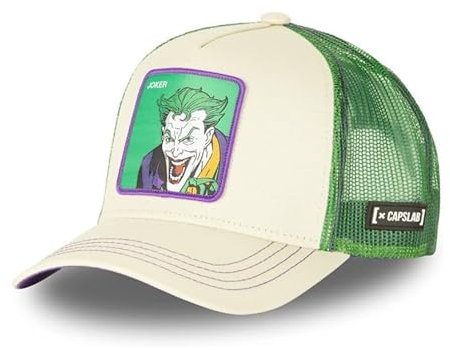 Cap Herren Dc Comics, Tracker Kappe Herren, Joker, Natürlich, Weiß/Lila/Grün, Einheitsgröße