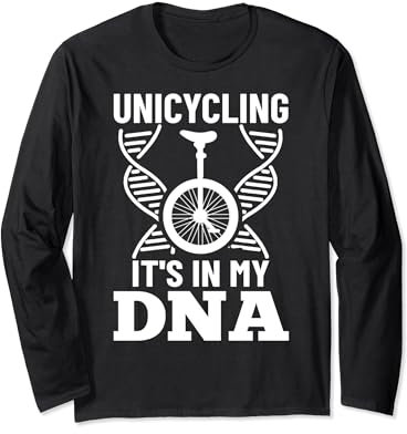 Einrad Fahrrad Lustiges Training Lernen Radfahren Langarmshirt