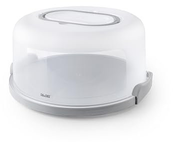 IBILI - Porte-gâteau rond 30 x 15 cm en plastique avec poignée rabattable