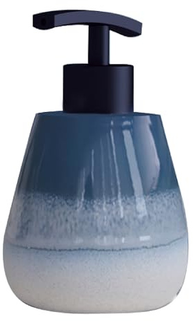 Gedy SHEJLA Dispensador de jabón, Cerámica, Azul, 10 x 10 x 15,5