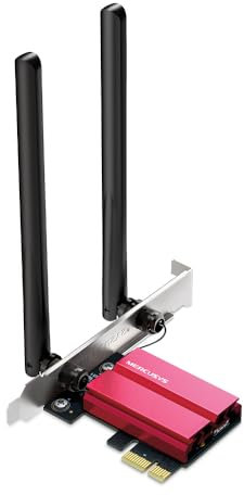 MERCUSYS TP-Link MA86XE V2 PCIe Adapter AXE5400Mbps Wi-Fi 6E Bluetooth 5.3, Intel Wi-Fi 6E Chipset, WPA3, MU-MIMO, OFDMA, WiFi Card PC Fixed, Tri-Band Speed, Supports Windows 10, 11