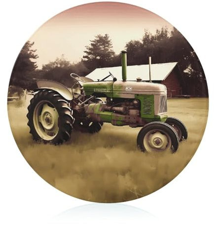 Skärbräda i härdat glas, gammal traktor foto gård tryck glas skärbräda resa skärbräda grönsak skärbräda
