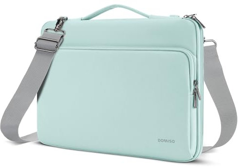 DOMISO 16 Inch Laptop Bag Cover Waterproof Shockproof Notebook Sleeve Case Shoulder Bag Protective Cover for 16 Dell/HP Pavilion Envy/ThinkPad IdeaPad/ASUS Vivobook,Mint Green