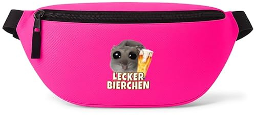 Lecker Bierchen - Bauchtasche - Bauchtasche | Malle | Party | Urlaub | lustige Sprüche | Festival | Umhängetasche | Pink