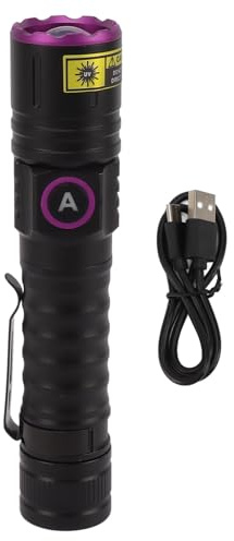 LED UV- 365nm Vattentät Handhållen, Mini Urindetektor med Aluminiumlegering, USB-kabel Ingår, 132mm Lättviktig och Effektiv För Hem och Professionell Användning