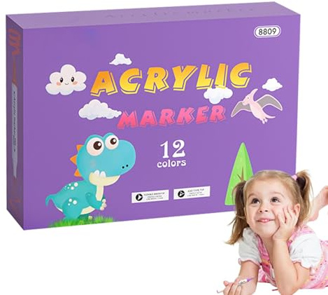 usefulbeauty Pennarelli per vernice acrilica, marcatori d'acqua per - Pennarello per vernice acrilica permanente 12/24/36 colori | Pennarello ad acqua con punta morbida, Graffiti ad asciugatura rapida