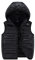 Weste Kinder mit Kapuze Jungen Mädchen Ärmellose Leichte Daunenweste Steppweste Outdoor Winddicht Jacke Weste Pufferweste mit Taschen Kapuzenweste Übergangsweste Geeignet von 3-15 (1-Black, 160)