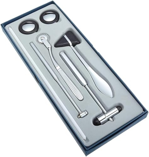 Martillo médico de reflejo neurológico (plata) (juego de 5 piezas) Prueba intuitiva