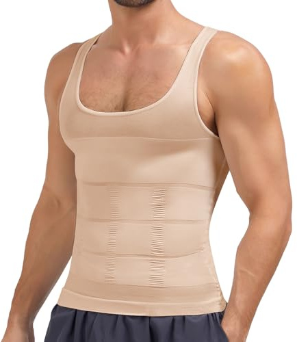 Wivzo Shapewear Bauch Weg Herren Elastische Unterhemd Herren Tight Kompressionsshirt Taillenformer Figurformend Body Shawivzoper