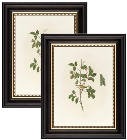 YoHyien Bilderrahmen Vintage 15x20 2er Set, Retro Fotorahmen zum Aufhängen und Aufstellen, Shabby Chic Postkarten Rahmen für Den Schreibtisch, Picture Photo Frame for Wall (Schwarz, 15 x 20 cm)