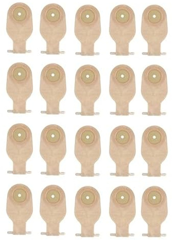 Tagtight 20 bolsas de ostomía, bolsas de drenaje de una pieza, bolsas de drenaje para colostomía, ileostomía, cuidado de ostomía, válvula de drenaje de 20-60 mm, bolsas de colostomía