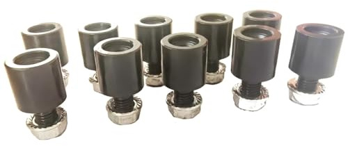 WTK0005 Nitrided 10 Pack Steel 1”(25mm) Height,5/8 Bottom Diameter, 1 Top Diameter Multi-Purpose Threaded Riser/Stops, Locator Pin Set for 5/8”(16mm) Hole Welding Tables