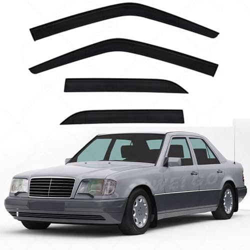 Auto Windabweiser für Mercedes Benz E Class SWB MK1-W124 1989-1994, Autofenster Regenschutz Tür Visier Sonne Regen Guards Wetterschild Wetter Shields Seite