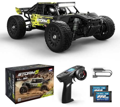 HAIBOXING 18856 1:18 4WD Ferngesteuertes Auto Offroad Monstertruck, 36 km/h Hochgeschwindigkeits RC Auto, Wasserdichter Geländewagen mit 2 Akkus, Spielzeug für Kinder und Erwachsene
