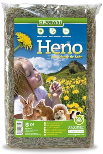 Arquivet Heu mit Löwenzahn für Nagetiere und Kleinsäuger, 500 g (1 Stück)