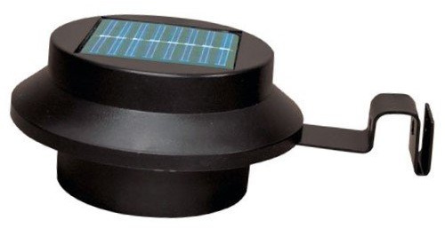 Solarize (TM Set of 4 Solar Gutter Fence Lights (Black) (12 * 12 * 6 CM)