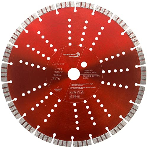 PRODIAMANT Turbo Diamant-Trennscheibe Beton 300mm x 25,4 mm Segmenthöhe 12mm
