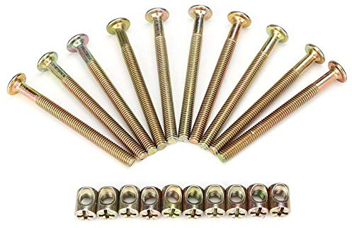 10 unids M6 Muebles Pernos de Acero al Carbono 70mm Tuerca Conjuntos de Pernos con 6 mm barril tuercas conector sujetador