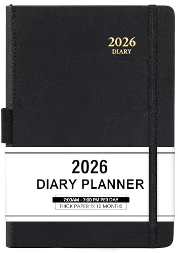 2026-2027 Appointment Book & Planner - Jul 2026 - Jun 2027, Daily Hourly Planner, 5.75 X 8.25, 60-Minute Interval, Faux Soft Leather Cover, Premium Paper, Academic Planner, Pen Holder, Inner Pocket