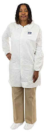 INTERNATIONAL ENVIROGUARD Disposable Microporous Lab Coat, PK30 (2XL)
