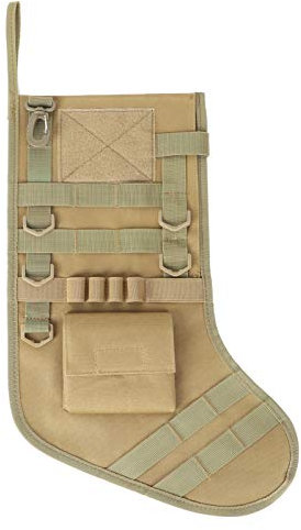 TianWlio Weihnachtsstrumpf Nikolausstiefel Nikolausstrumpf Weihnachtsstrumpf Desert Weihnachtsstrumpf Haushalt & Organisatoren Weihnachtsstrumpf Weihnachtsbaum Anhänger (Khaki, One Size)