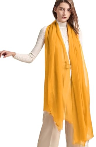 Prettystern Damen 100% Kaschmir feder-leicht Ring Pashmina Schal Abendkleid Stola aus hauch-dünn 200 garn Cashmere Fäden