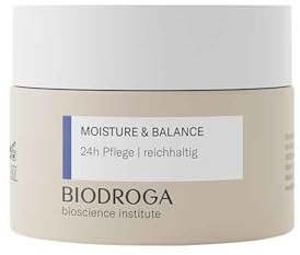 Biodroga 24h Gesichtscreme reichhaltig 50 ml – Feuchtigkeitscreme Gesichtspflege straffende Tagespflege Nachtpflege