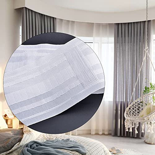 WANYIG Gardinenband Schlaufenband zum Aufnähen 85MM Universal Kräuselband, Universalband Gardinenkräuselband Vorhang Reihband band Bleistiftfaltenband mit Schlaufen (12M)