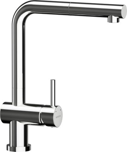 Schock 540128CHR Cuisine EPOS W – Robinet Basse Pression pour fenêtre avec Bec Extensible et connecteurs Standard, Chrom