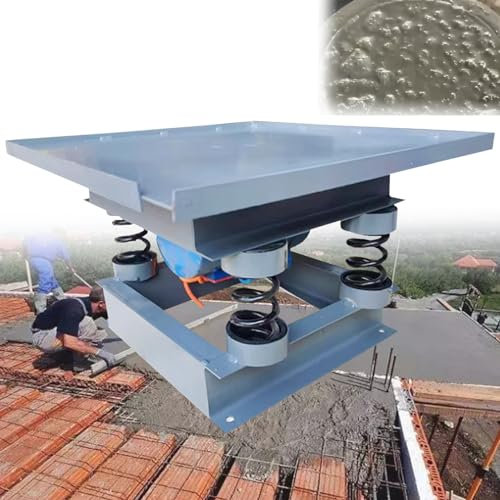 Hydravex Table Vibrante en BéTon 220 V, Agitateur à BéTon 50 Cm X 50 Cm, Banc D'Essai De Vibrations éLectriques, Plate-Forme De Vibration De Bloc D'Essai en Acier Inoxydable 2860 TR/Min