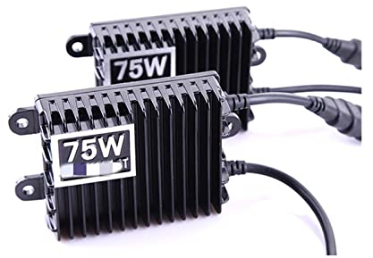 HID Vorschaltgeräte 2 Stücke 75 Watt AC Versteckt Umbausatz Xenon Vorschaltgerät Xenon Birne Weiß Farbe 6000 Karat Autoscheinwerfer Auto Lampe H1 H7 H8