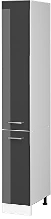 Vicco Hochschrank R-Line, Anthrazit Hochglanz, 30 cm