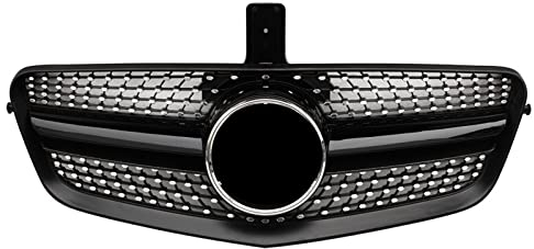 VIDOJI Für Benz E-Klasse W212 Pre-Facelift 2010 2011 2012 2013 Diamond Style Frontstoßstange Kühlergrill (Color : Schwarz)