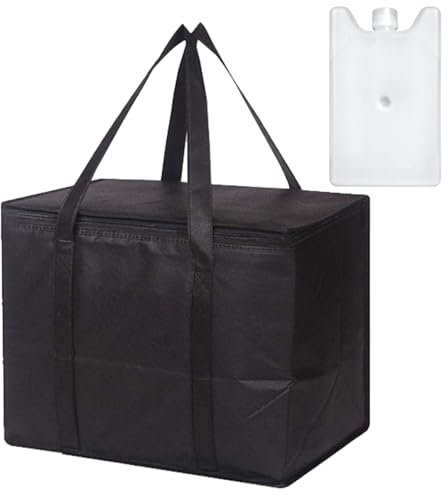 DKDDSSS Bolsa Isotermica Camping, con Caja de Hielo, 35L Bolsa Nevera, Portatil Plegable Bolsa Térmica, Bolsa Comida Térmica, Enfriadora de Alimentos, Bolsa de Picnic, para Playa Compras Picnic