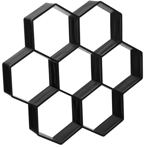 BESPORTBLE Sechseckige Zementpflasterformen Aus Kunststoff Diy-bodenfliesenformen Für Gartenwege, Wege, Hinterhöfe, Straßen Und Balkone Wiederverwendbare Gartenpflasterformen Sechseckige